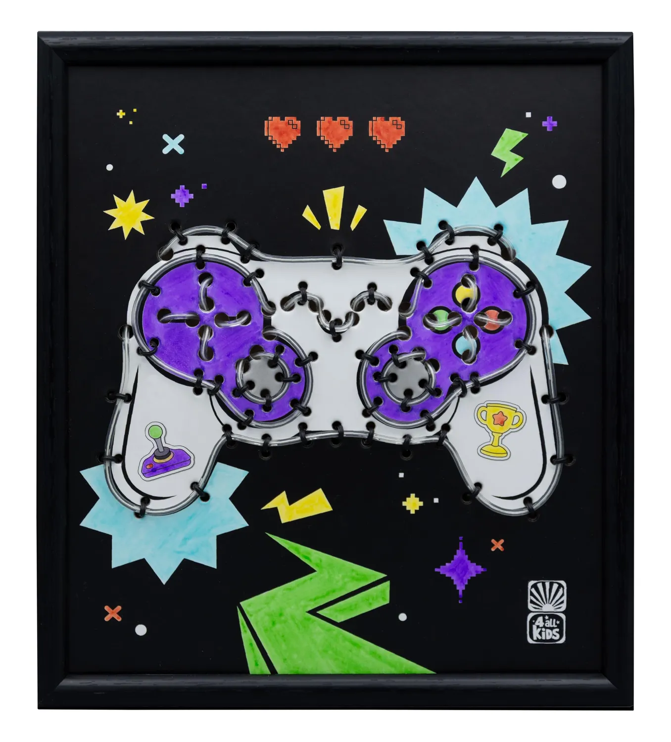 Buki FK016 Neon-Rahmen Gamepad Bastelset 3 Modi 20,5x23,5 cm