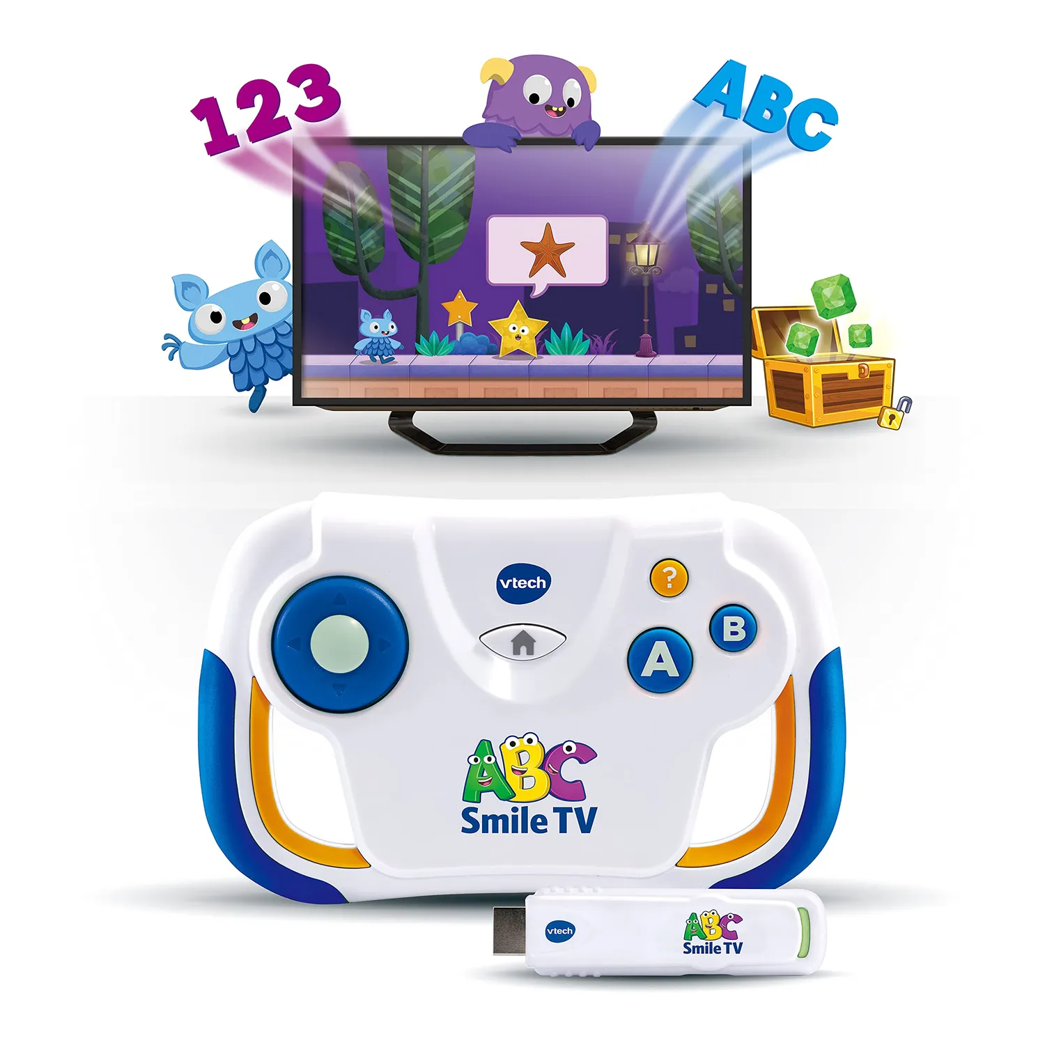 VTech ABC Smile TV 80-613264 Lernkonsole HDMI 3-7 Jahre
