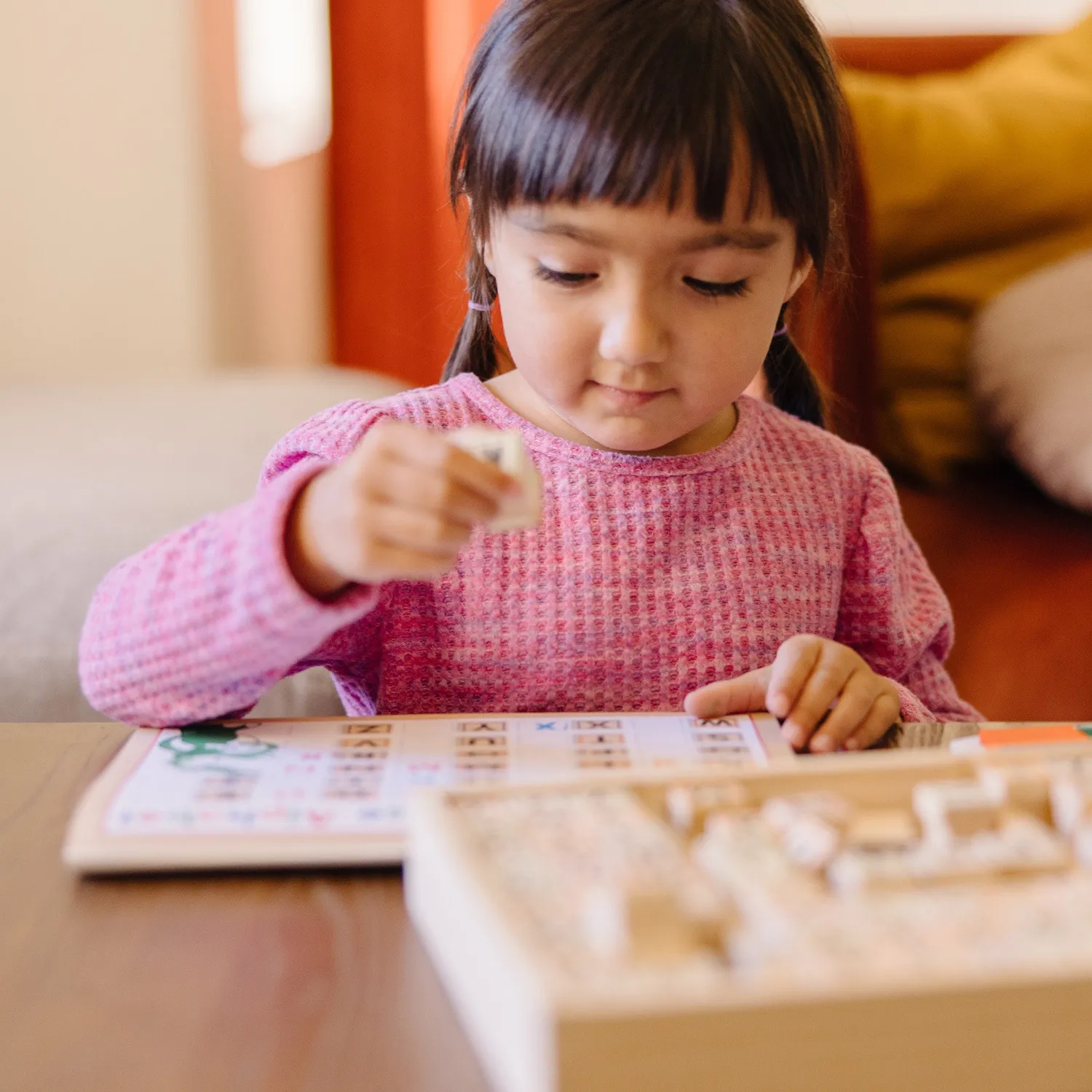 Melissa & Doug Deluxe Stempelset ABC 123 Holz 71-teilig