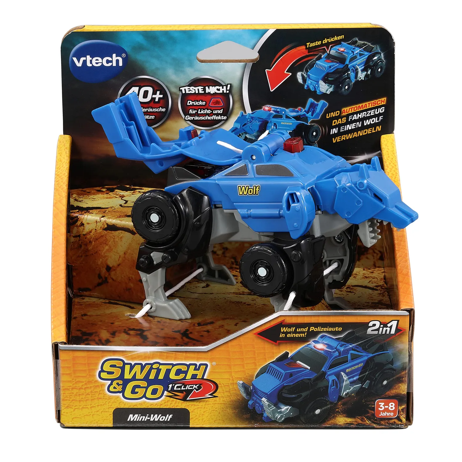 VTech Switch & Go Mini-Wolf Transformierauto 3-8 Jahre