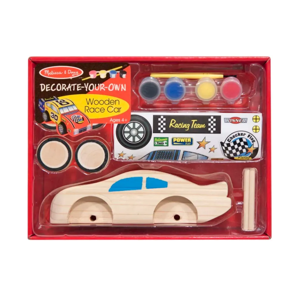Melissa & Doug Decorate-Your-Own Rennauto Bastelset Holz