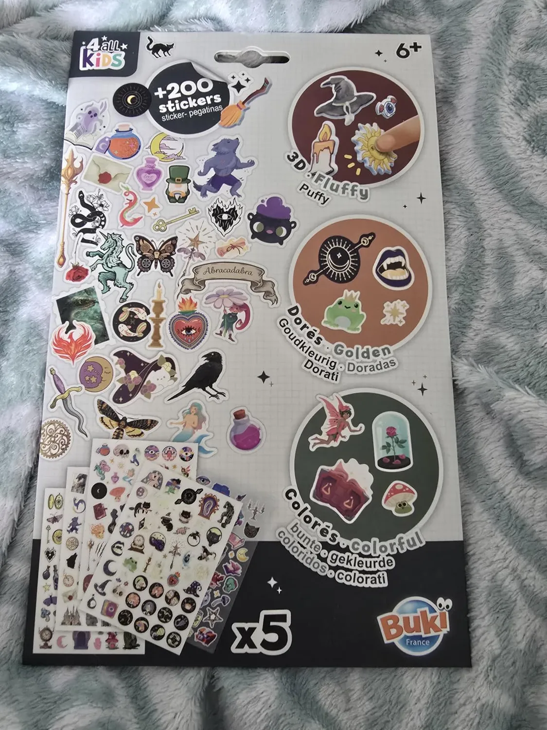 Buki France FK020 Stickertasche 200 Märchen A5 Gold