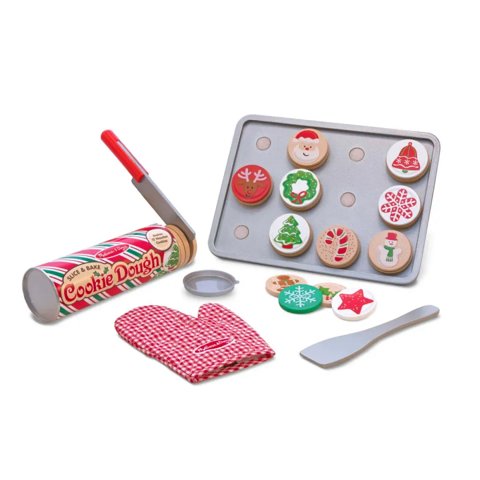 Melissa & Doug Slice & Bake Weihnachtskekse Spielset Holz
