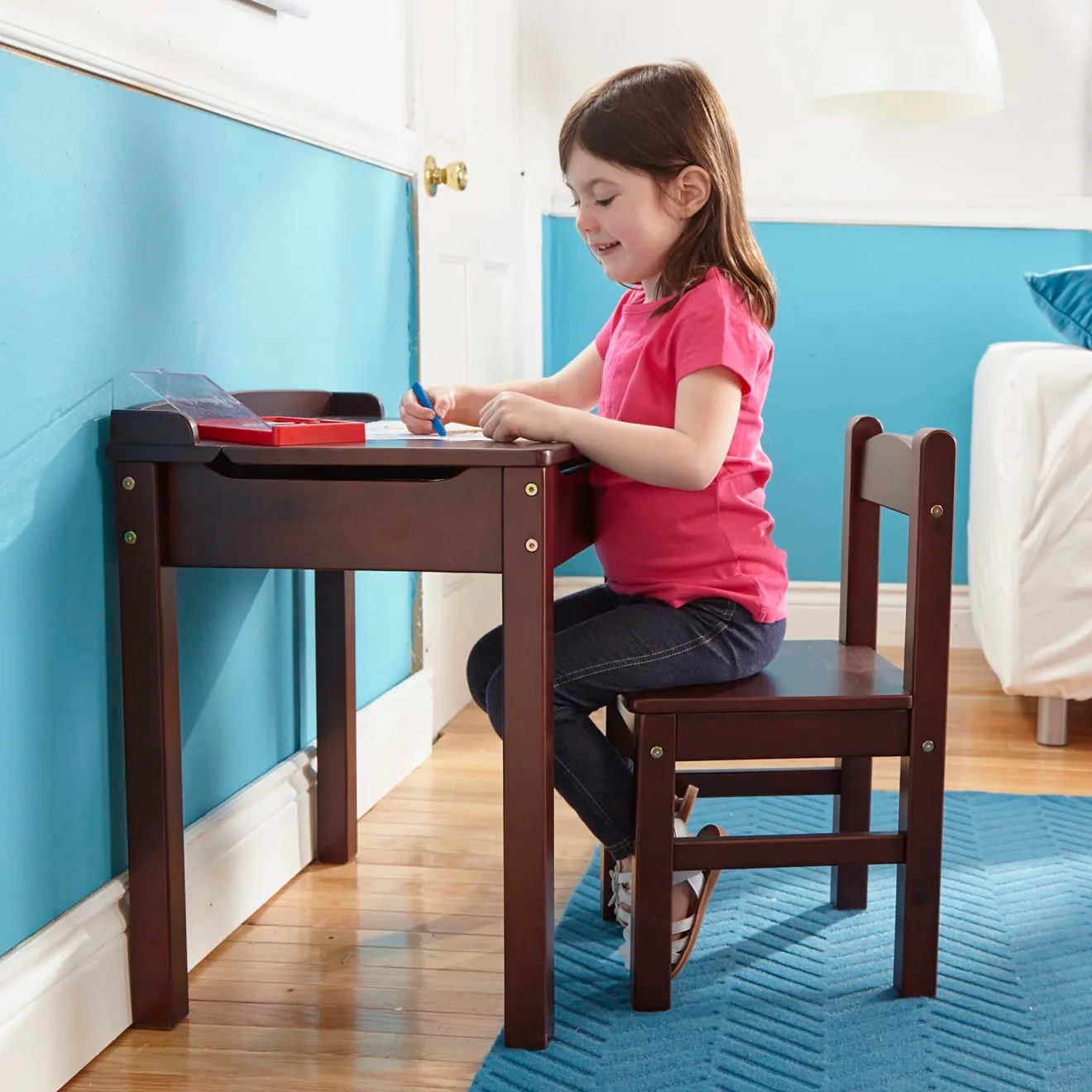 Melissa & Doug Child's Lift-Top Desk & Chair Kindertisch Espresso