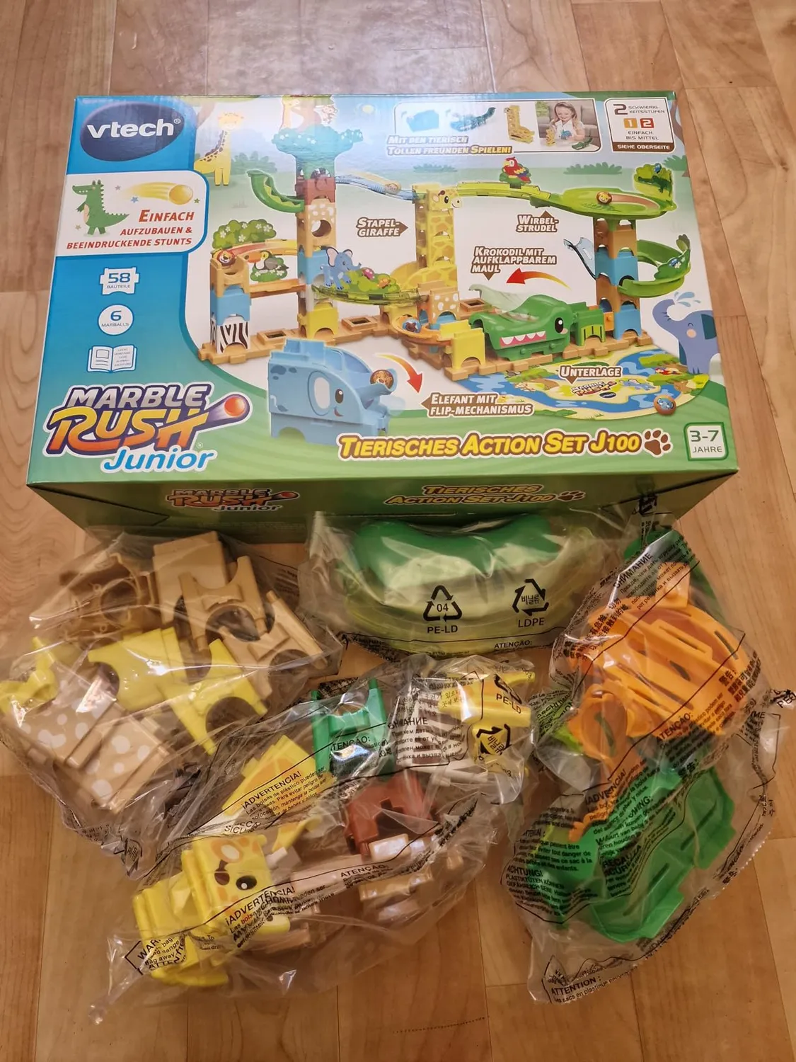 VTech Marble Rush J100 Tierisches Action-Set Kugelbahn 58-tlg.