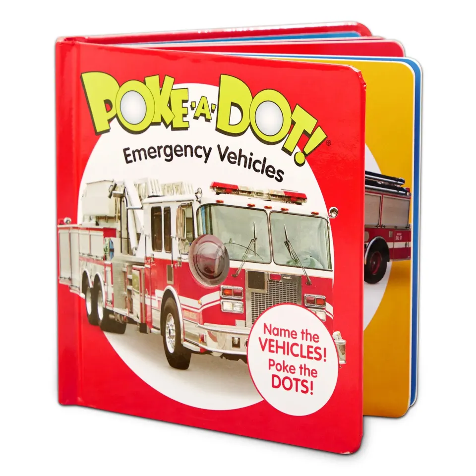 Melissa & Doug Poke-a-Dot Pappbilderbuch Einsatzfahrzeuge