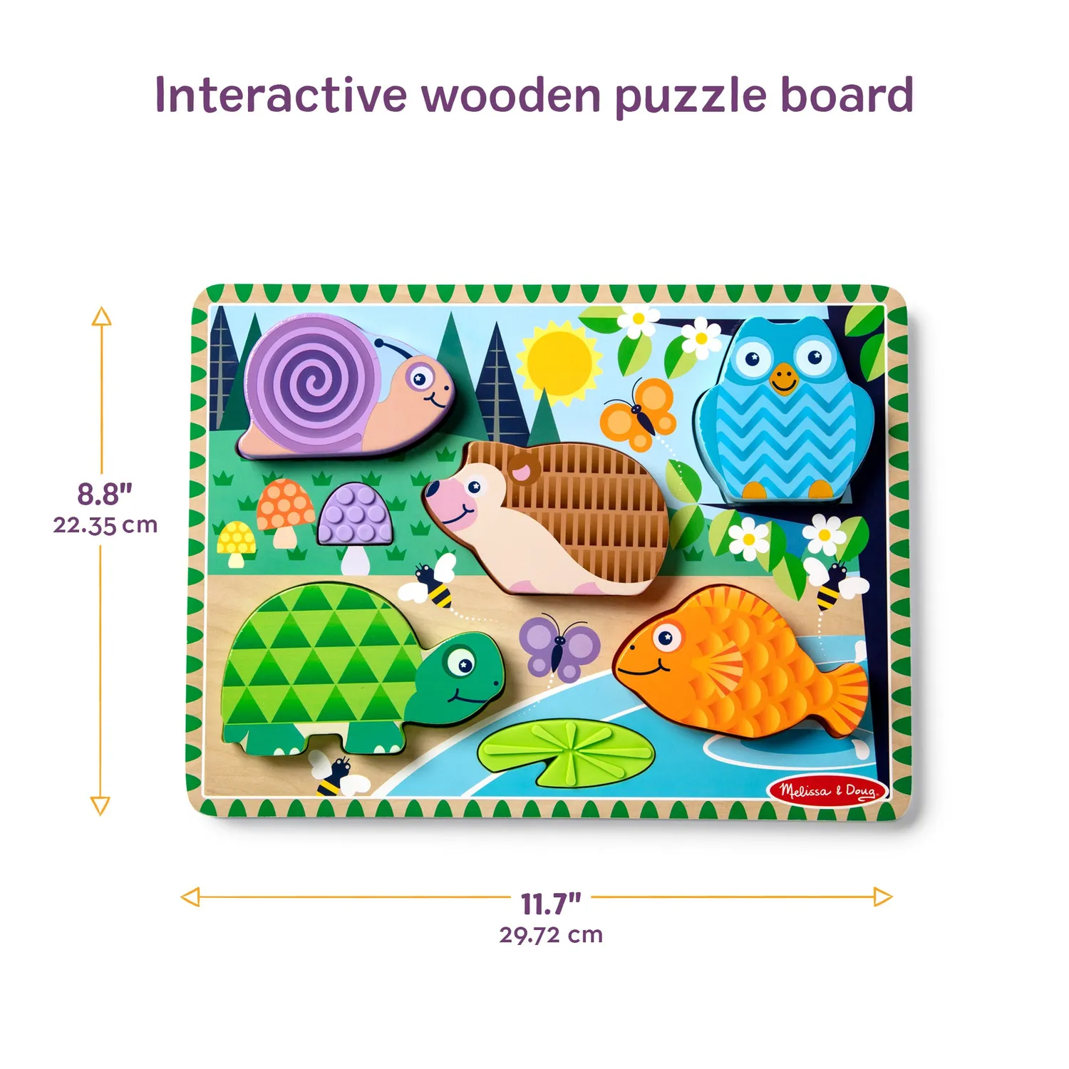 Melissa & Doug Forest Friends Fühlpuzzle Holzpuzzle 5 Teile ab 2J