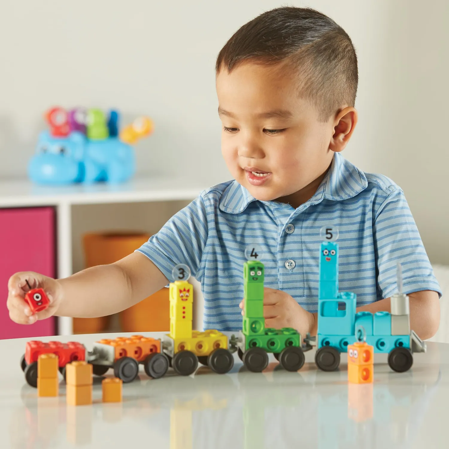 Learning Resources Numberblocks Expresszug Würfelset 21 Teile zählen