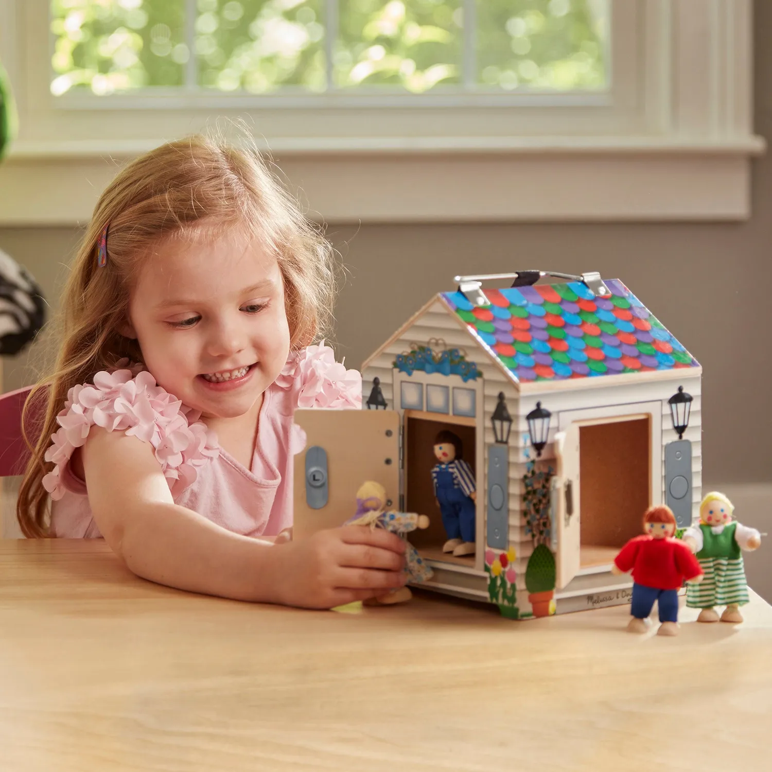 Melissa & Doug Doorbell House Holzspielzeug Schlösser