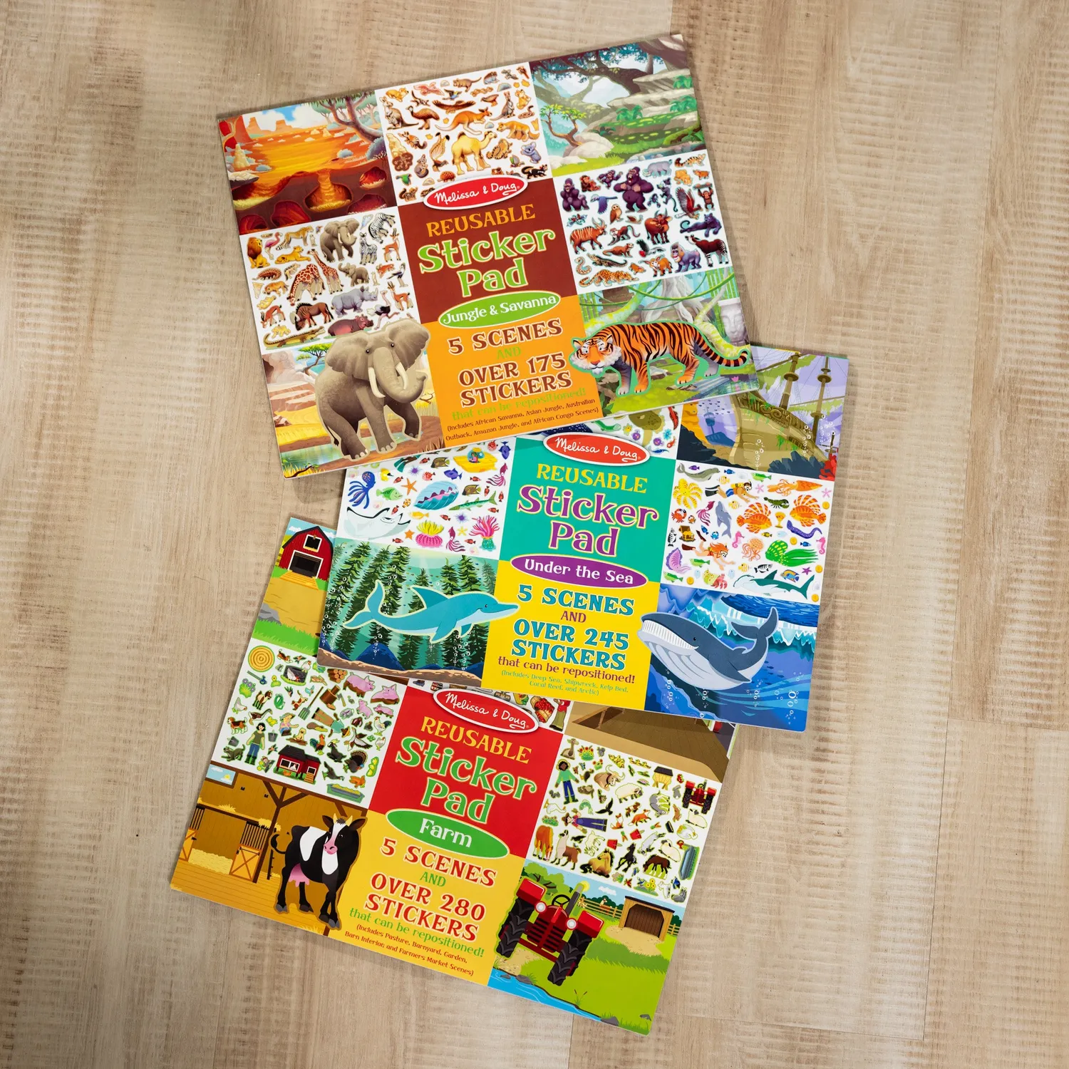 Melissa & Doug Reusable Sticker Pad Sticker 3er-Set