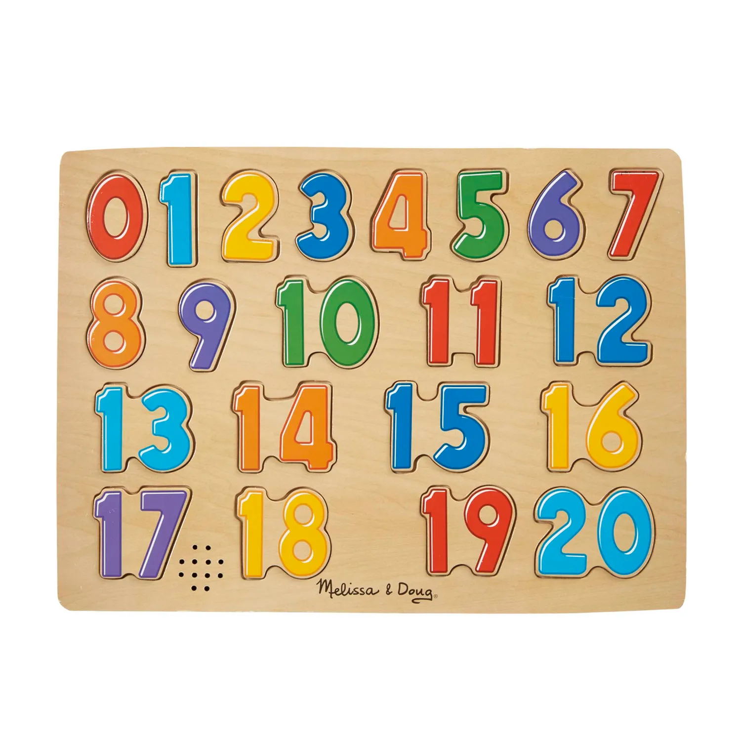 Melissa & Doug Zahlen Soundpuzzle 21 Teile Holz ab 3 Jahre