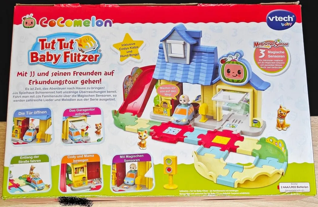 VTech Tut Tut Baby Flitzer Cocomelon JJs Spielhaus Schienenset