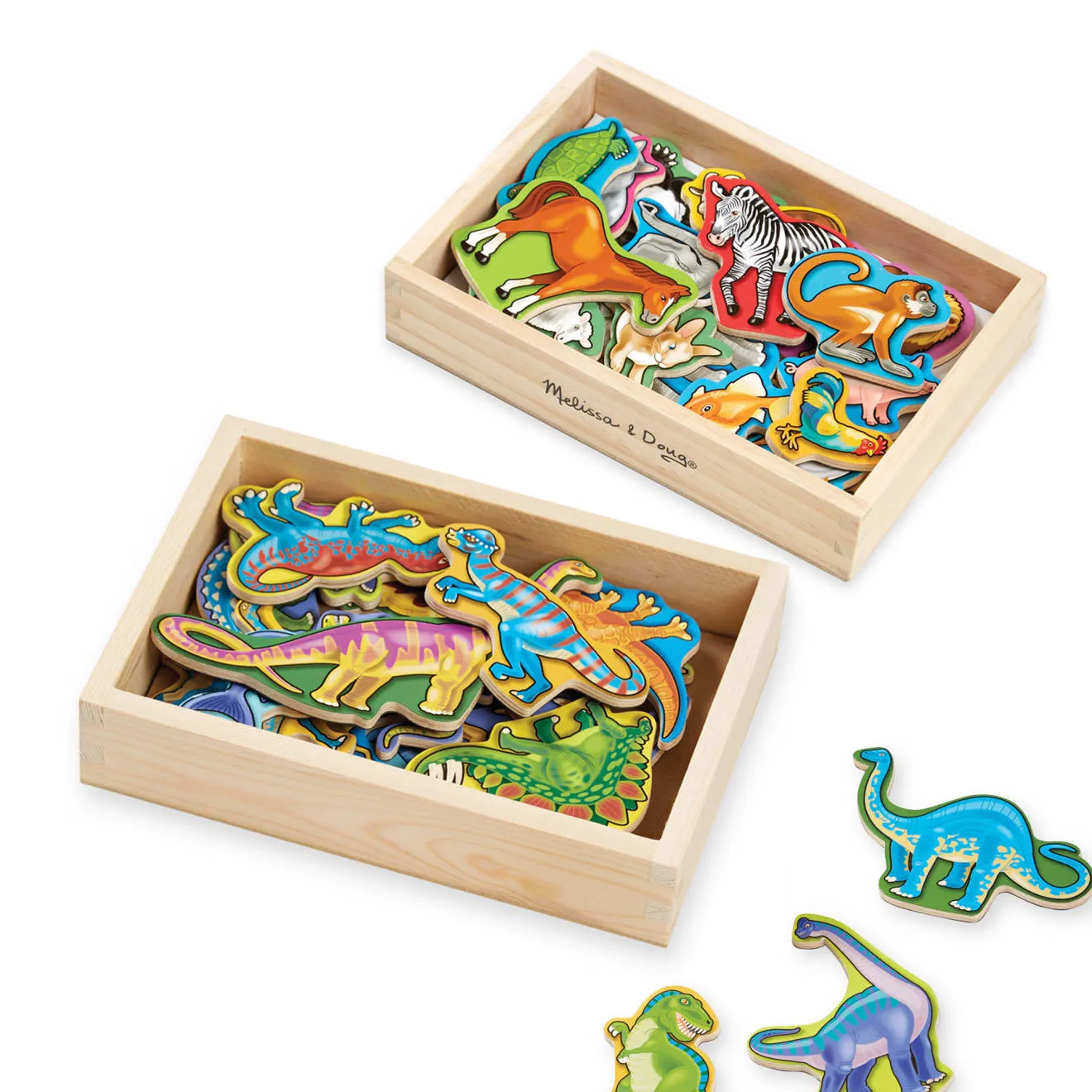 Melissa & Doug Animals Dinosaurs Holzmagnete 40er Set Holz