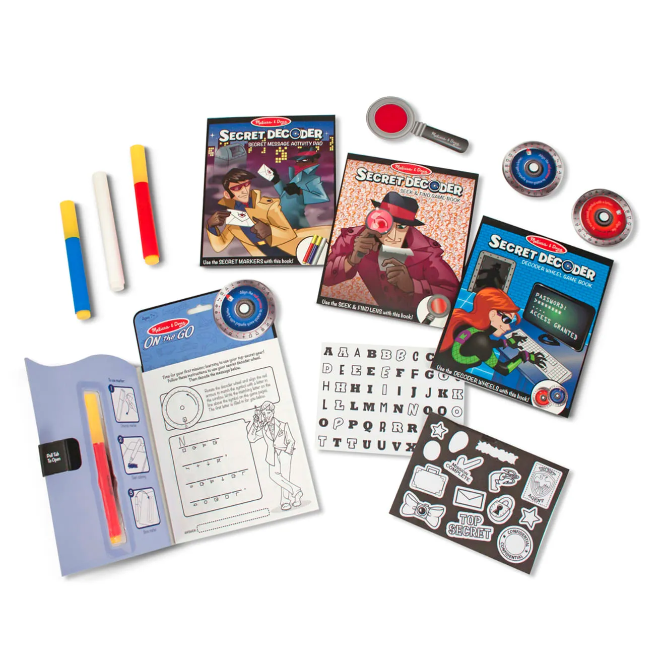 Melissa & Doug Secret Decoder Deluxe Activity Set Rätselblock On the Go