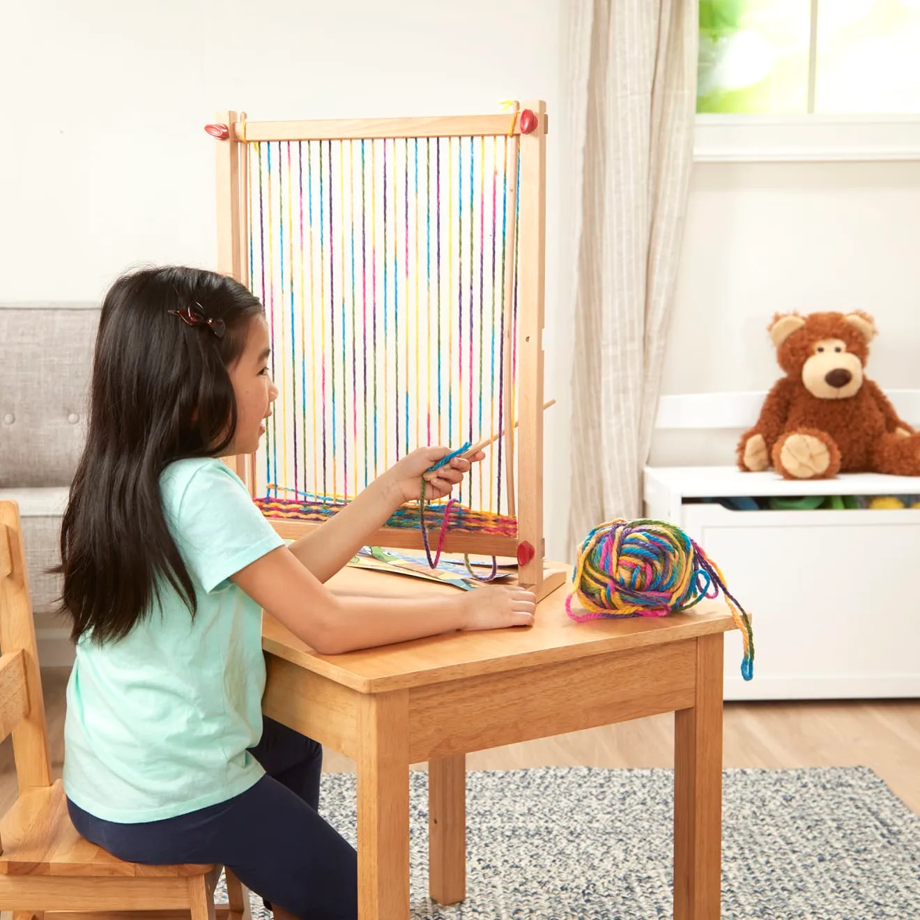 Melissa & Doug Multi-Craft Weaving Loom Webrahmen Holz 6 Jahre