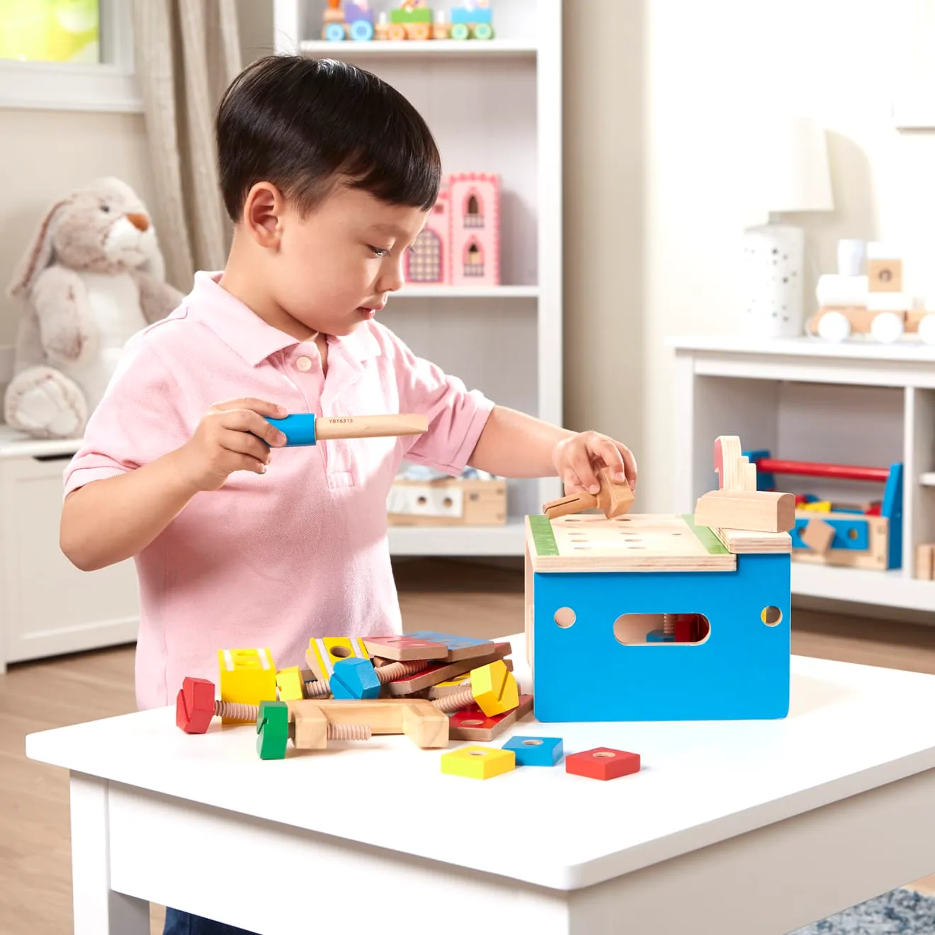Melissa & Doug Hammer & Saw Werkbank Holz 32 Teile ab 3 Jahre