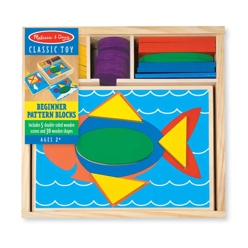 Melissa & Doug Beginner Pattern Blocks Legespiel Holz