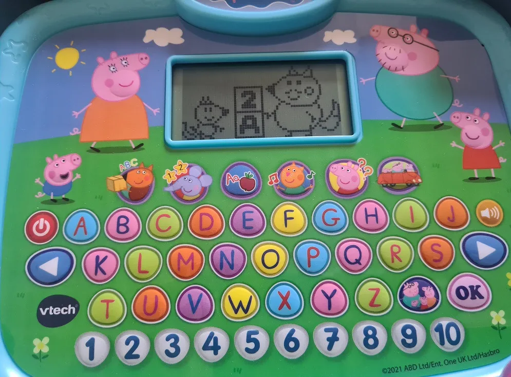 VTech Peppa Lerntablet Kindertablet 2-5 Jahre mit 26 Tasten
