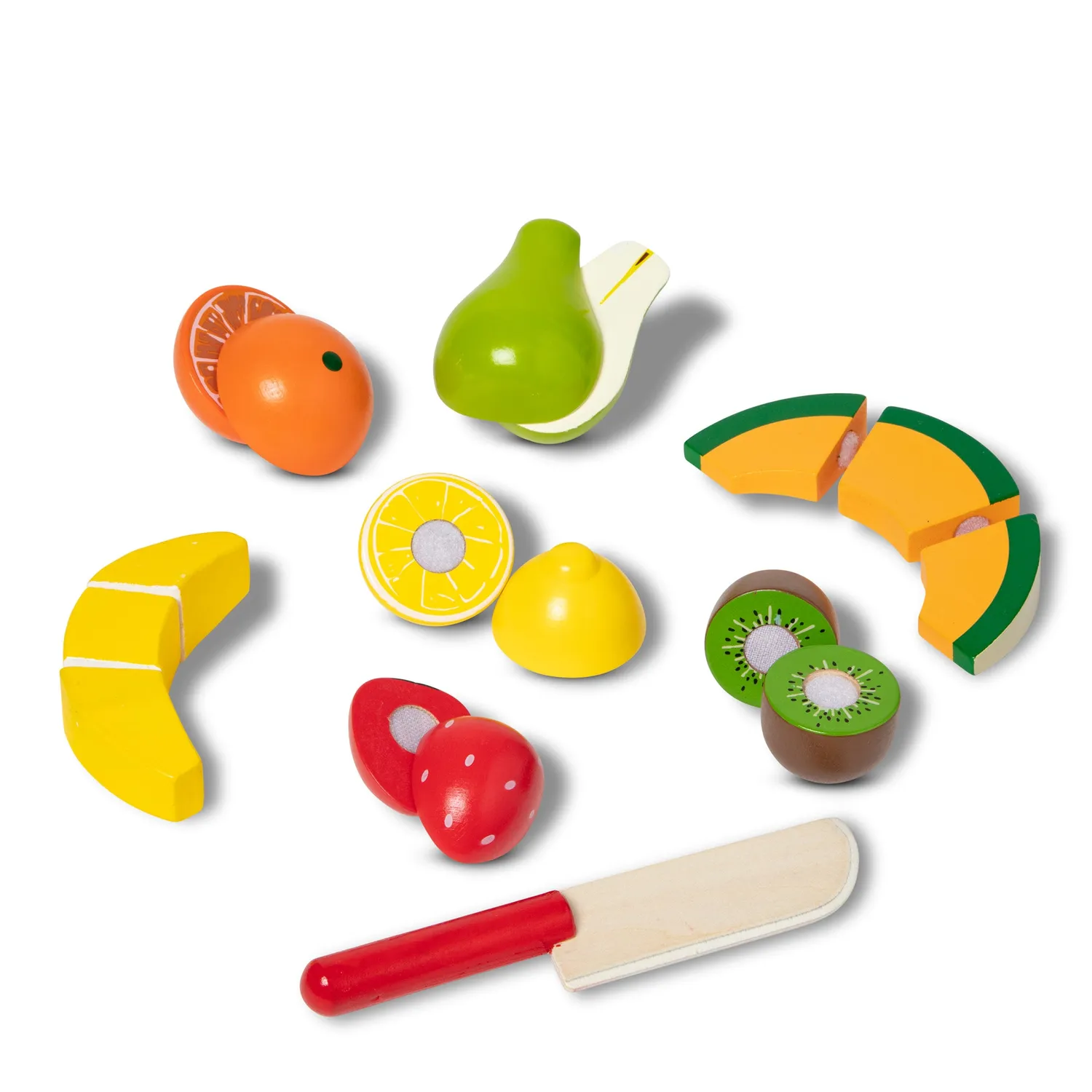 Melissa & Doug Cutting Fruit Spiellebensmittel Holz 17-tlg zählend