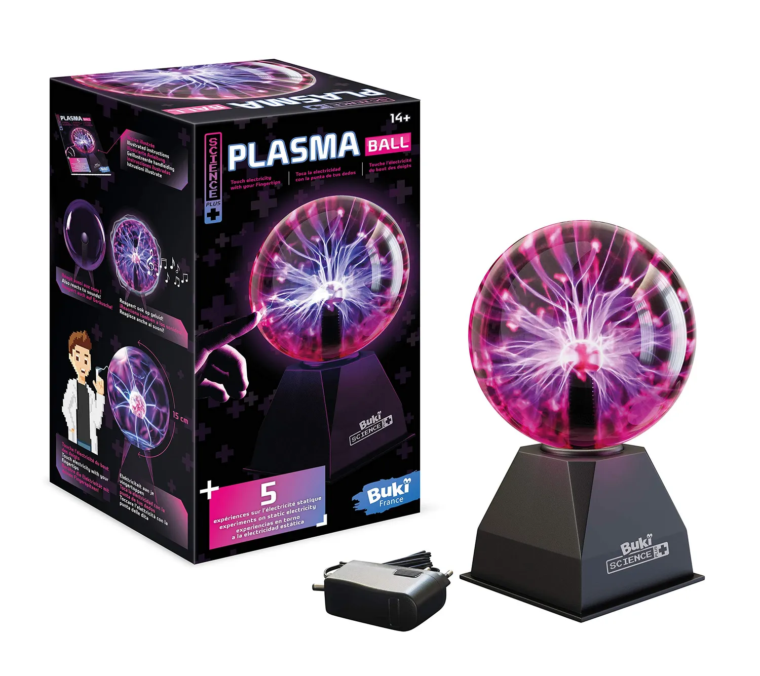 Buki SP001 Plasmakugel Experimentierset violett 15 cm