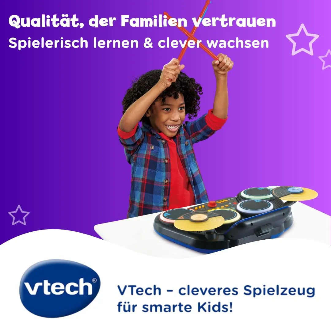Vtech Kidi DJ Drums Schlagzeug elektronisch mit Bluetooth 6-12 J.