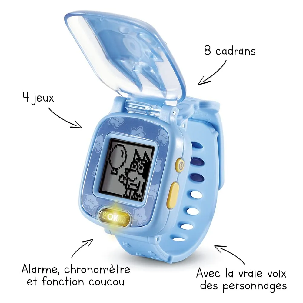 VTech Bluey interaktive Kinderuhr französisch mit Spielen