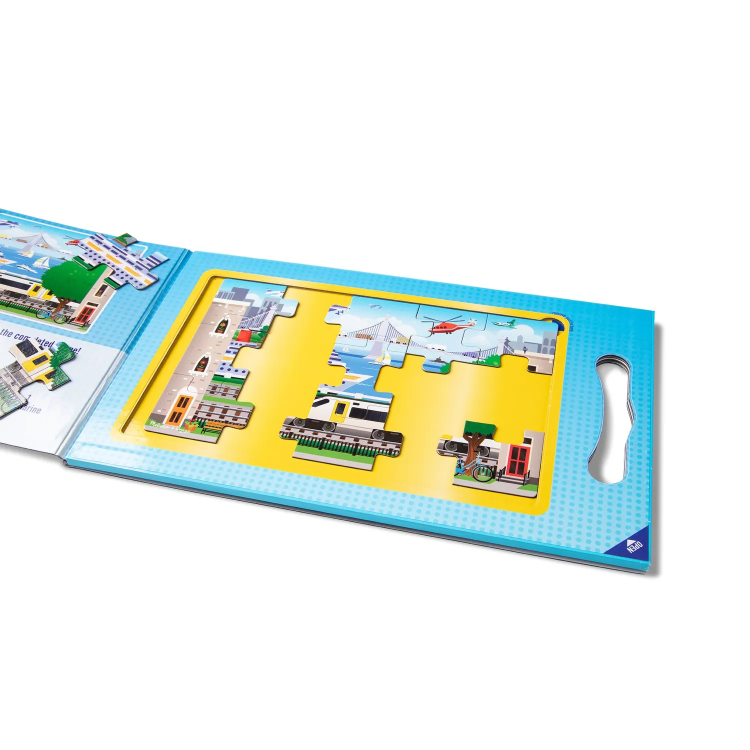 Melissa & Doug Take-Along Magnetpuzzle Fahrzeuge 2x15 Teile ab 3 J.