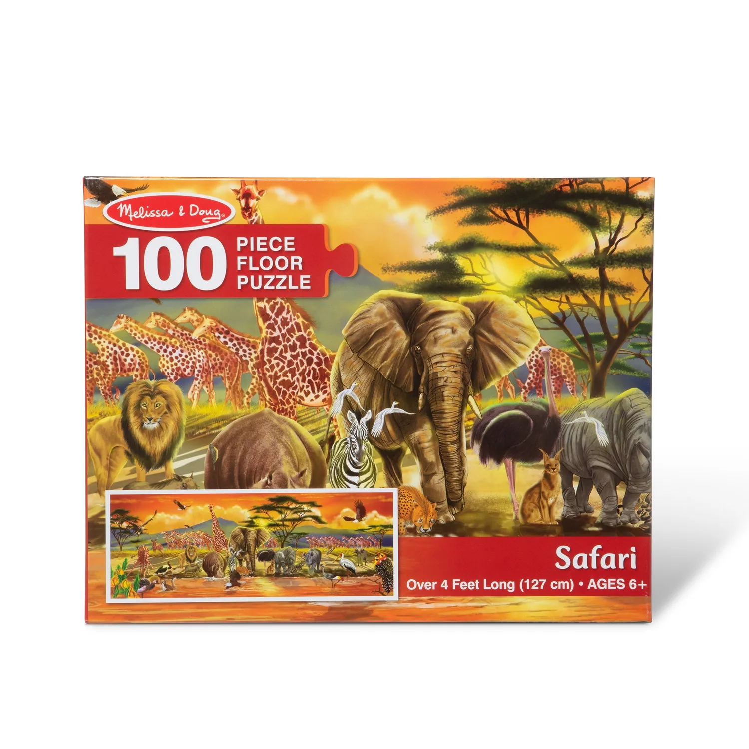 Melissa & Doug Safari Floor Puzzle Bodenpuzzle 100 Teile