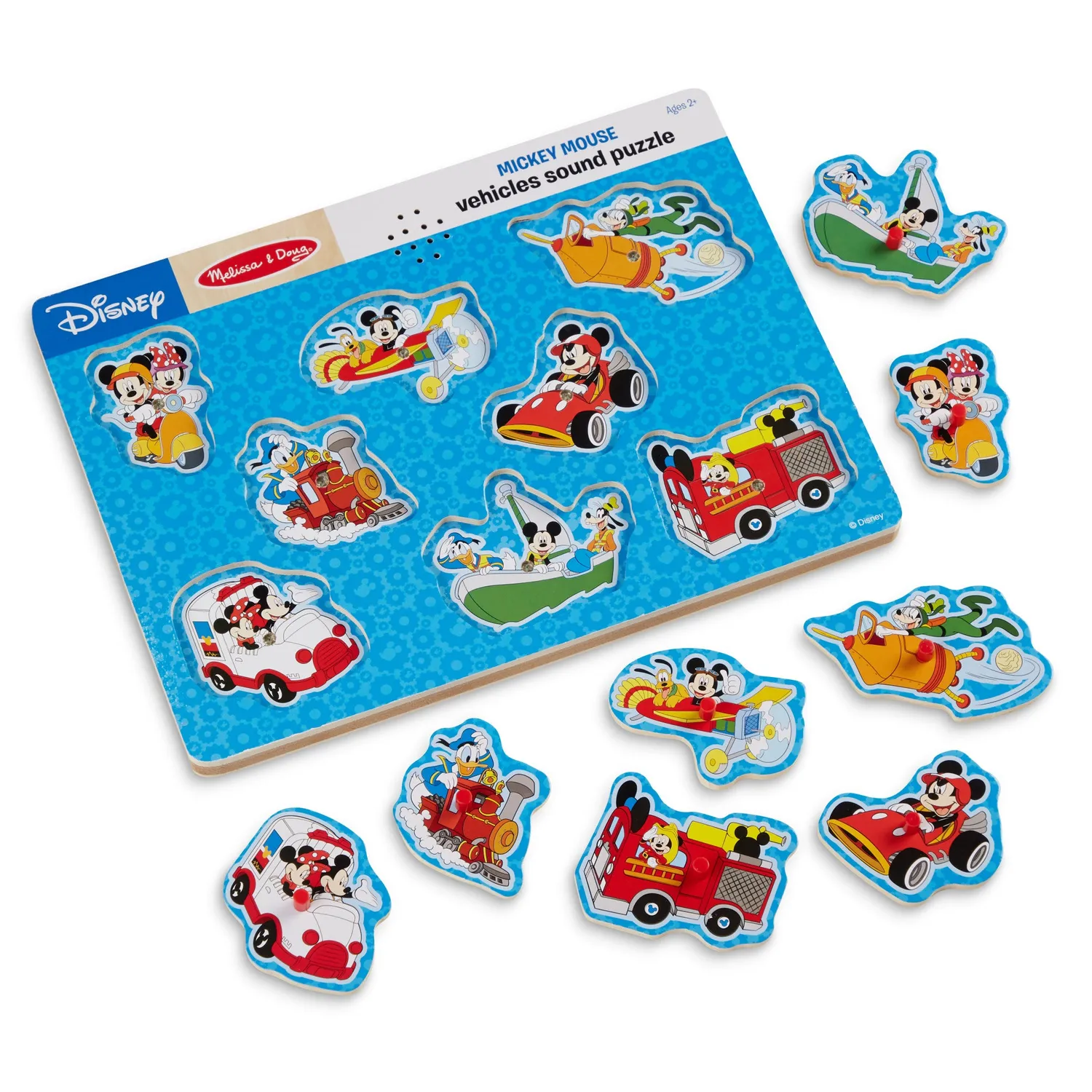 Melissa & Doug Mickey Soundpuzzle Fahrzeuge 8-teilig Holz