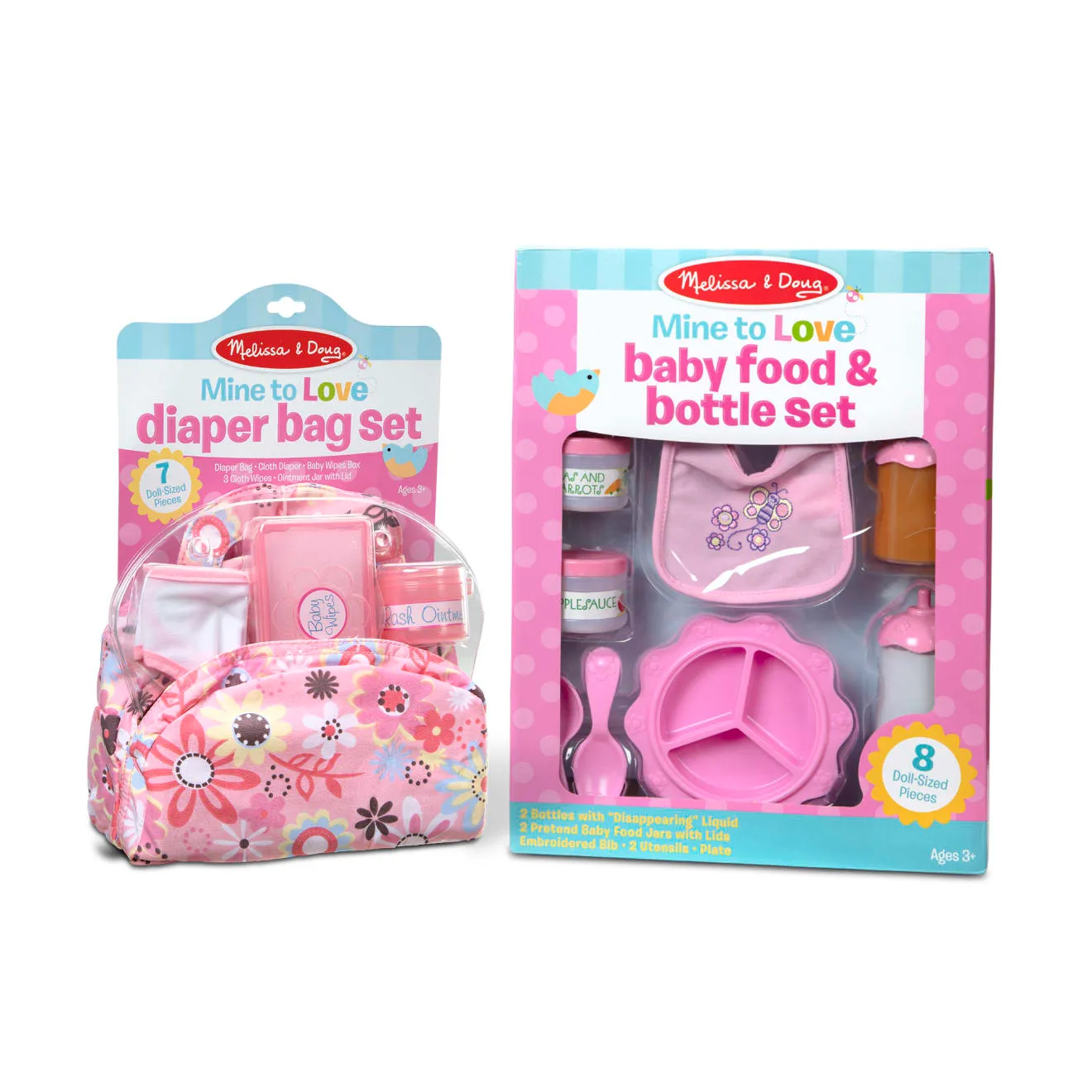 Melissa & Doug Mine to Love Puppenzubehör Füttern Wickeln Set