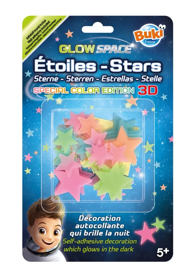 Buki SB51 Leuchtsterne Kinderzimmer Wandsticker 50 Stück