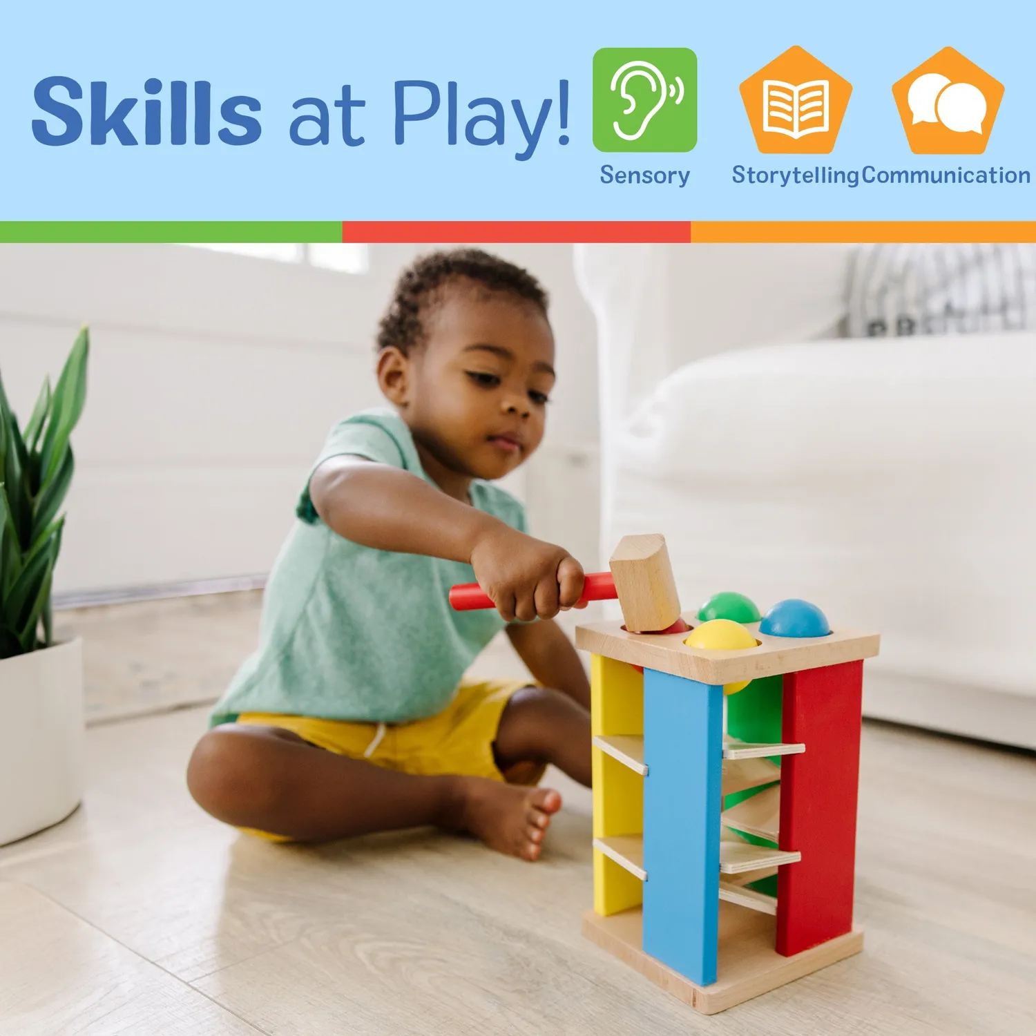 Melissa & Doug Pound & Roll Tower Kugelbahn Holz