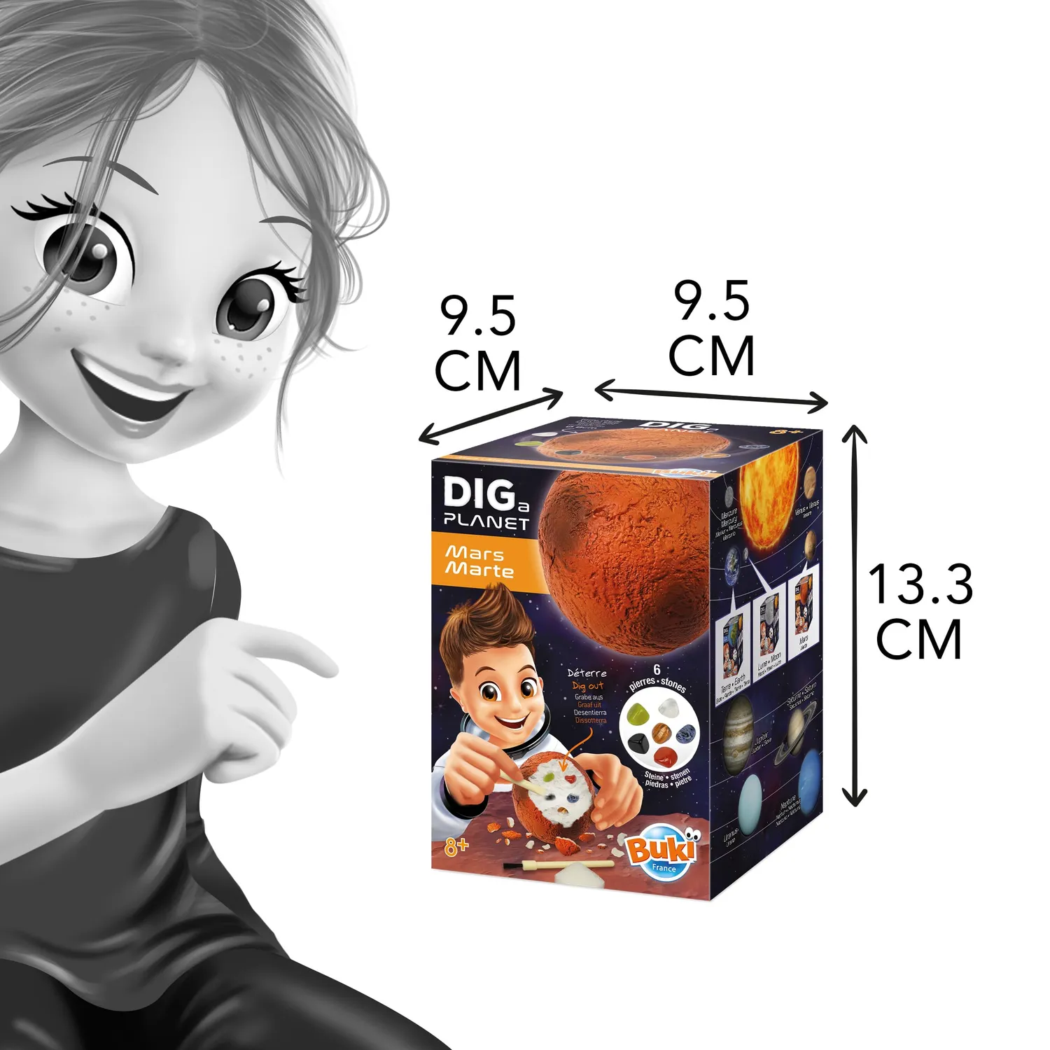 Buki France Dig a Planet Mars 448 Ausgrabungsset 6 Steine