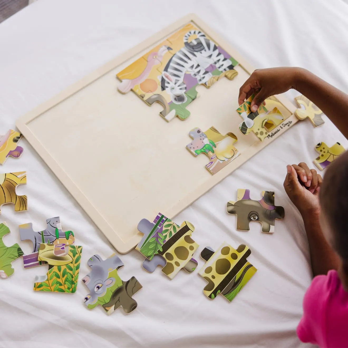 Melissa & Doug African Plains Holzpuzzle 24 Teile Savanne