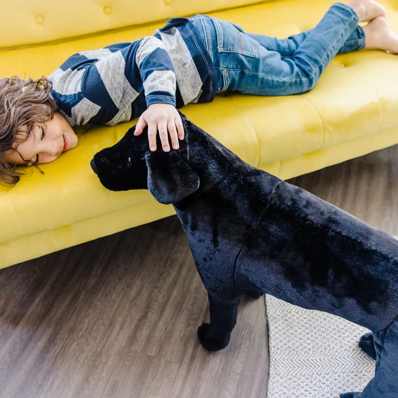 Melissa & Doug Black Lab Plüschtier Riesig schwarzer Labrador