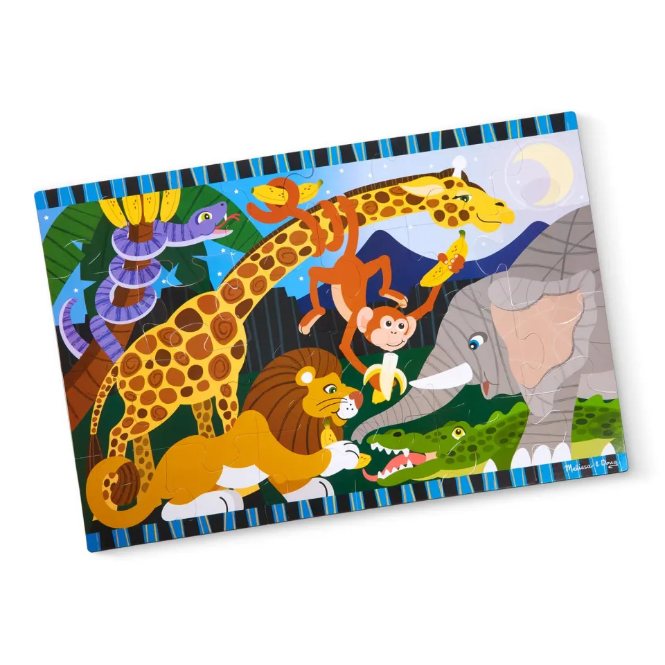 Melissa & Doug Safari Social Bodenpuzzle 24 Teile Tiere
