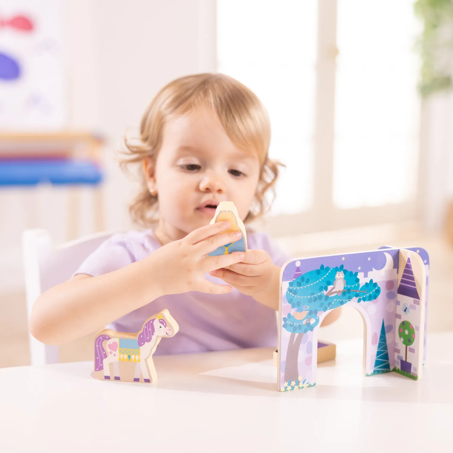 Melissa & Doug Wooden Fairy Tale Spielset Schloss Holz