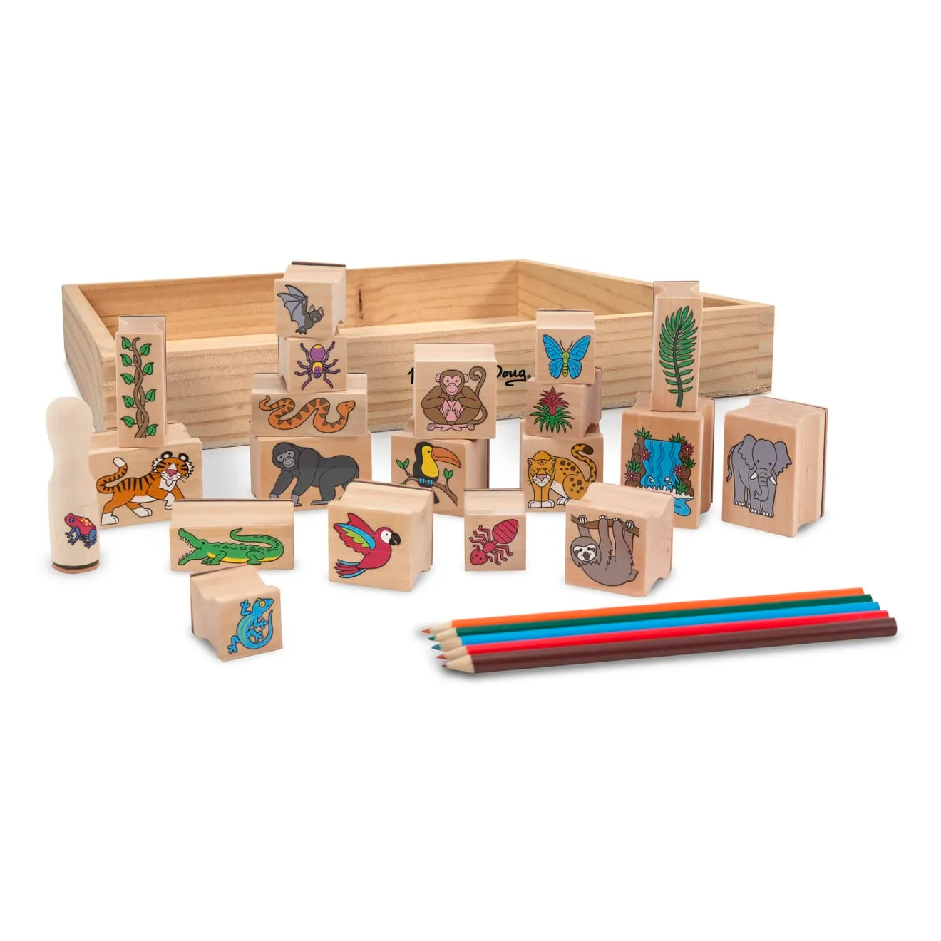 Melissa & Doug Stamp-a-Scene Rain Forest Stempelset 20-tlg abwaschbar