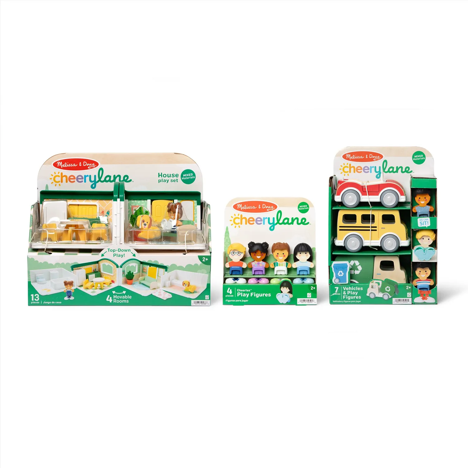 Melissa & Doug Cheery Lane Puppenhaus Set Bundle 9 Figuren