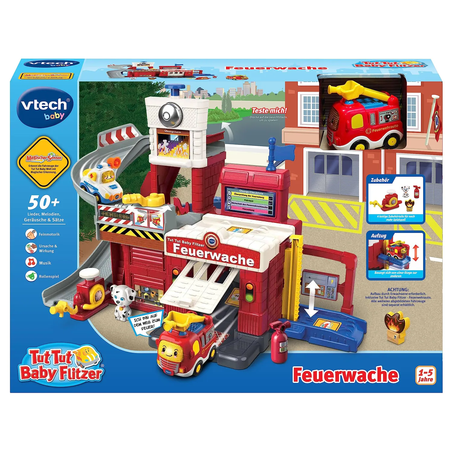 VTech Tut Tut Baby Flitzer Feuerwache Spielset mit Auto