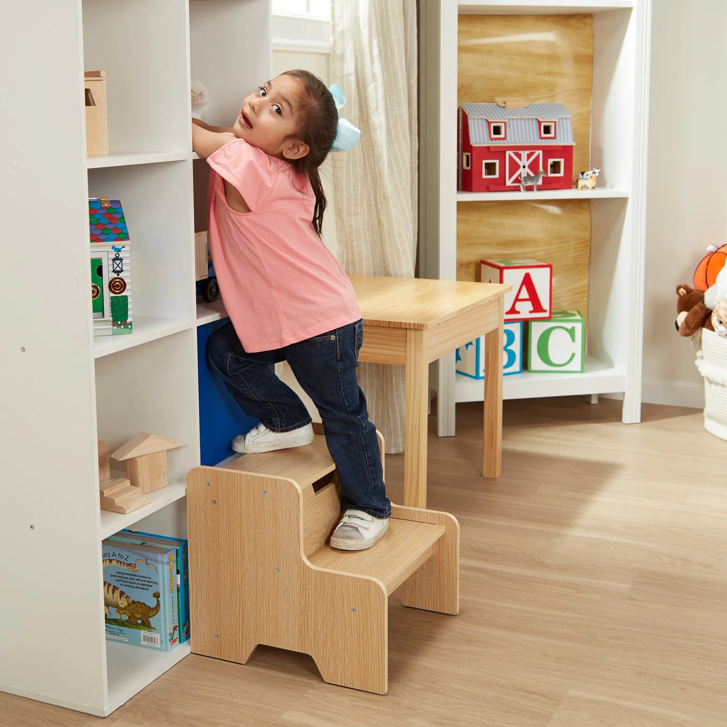 Melissa & Doug Tritthocker Holz natur 2-stufig