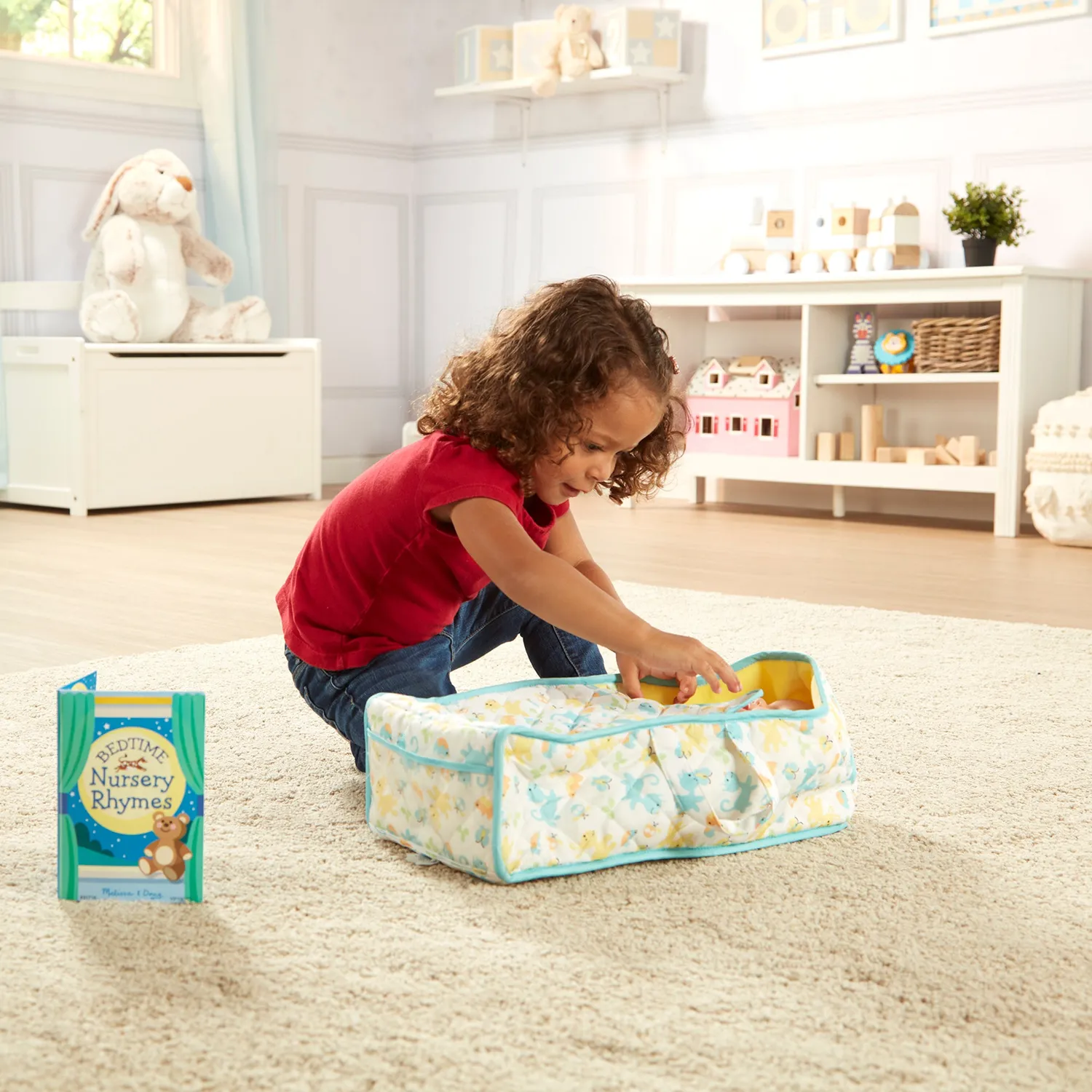 Melissa & Doug Mine to Love Stubenwagen Puppen-Set Stoff