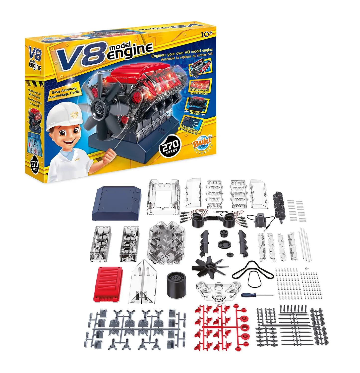 Buki 7161 V8 Motor Elektronikbaukasten ab 10 Jahren