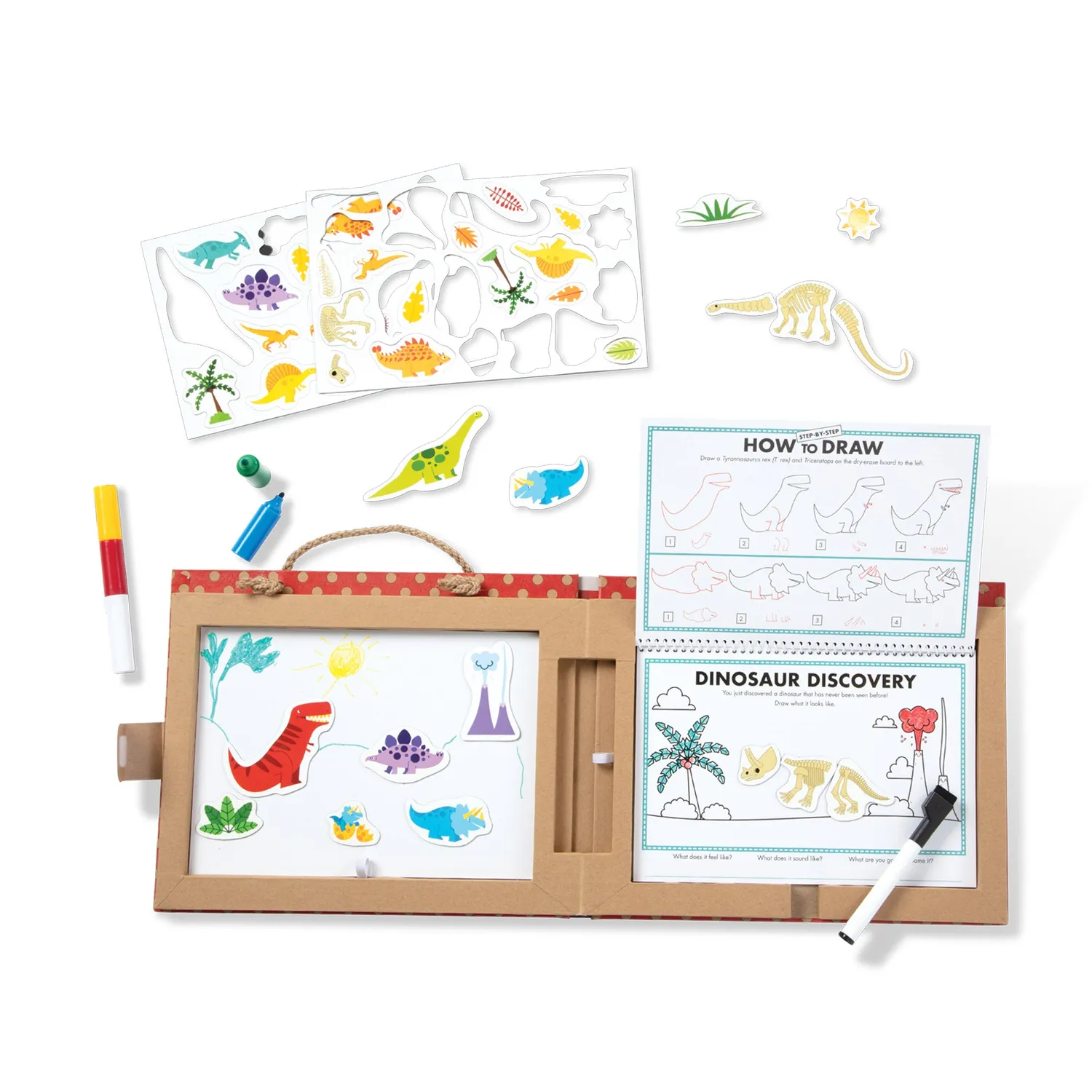 Melissa & Doug Natural Play Dinosaurier Mal- und Magnetset