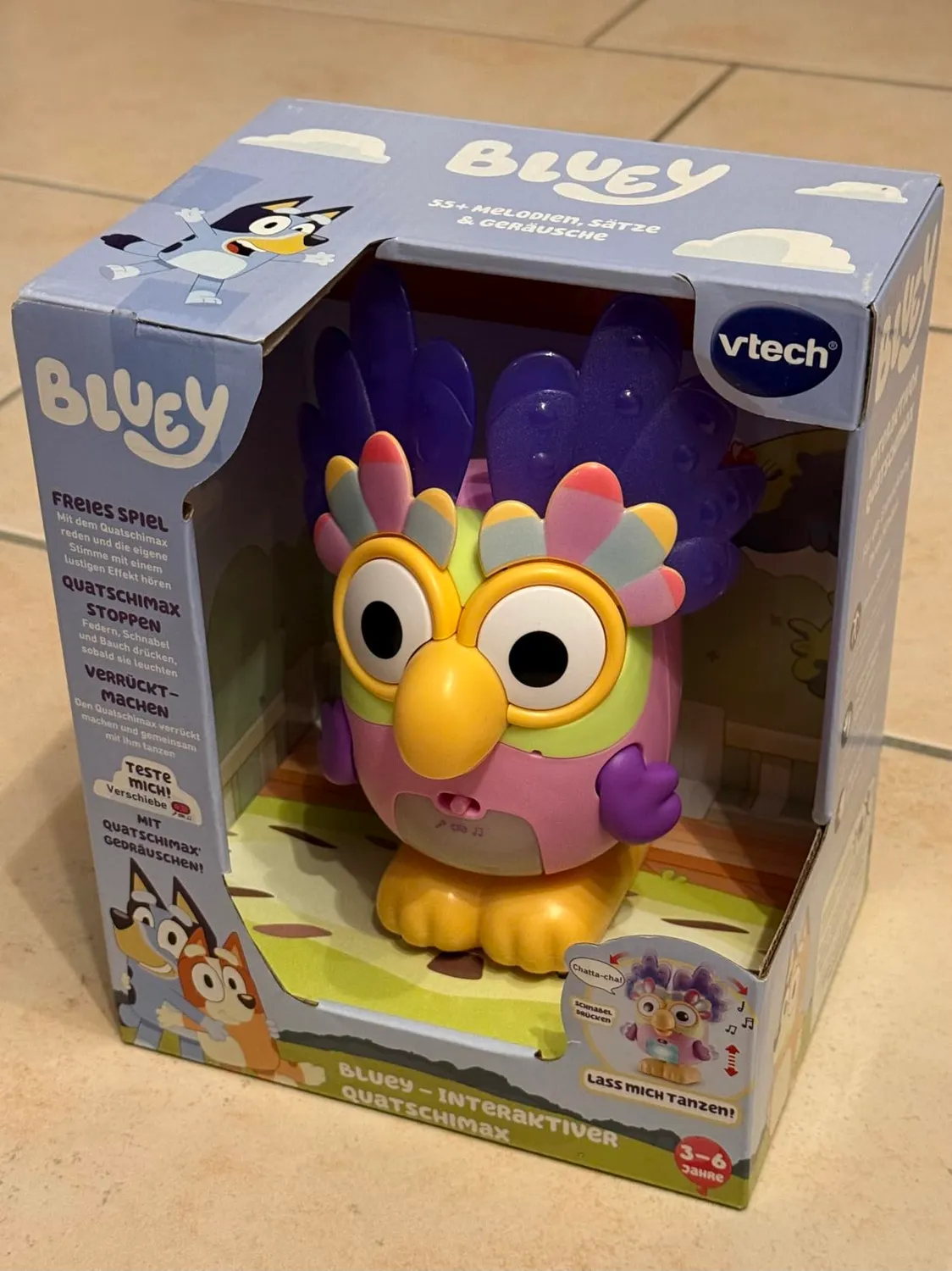 VTech Bluey Interaktiver Quatschimax Figur mit Musik