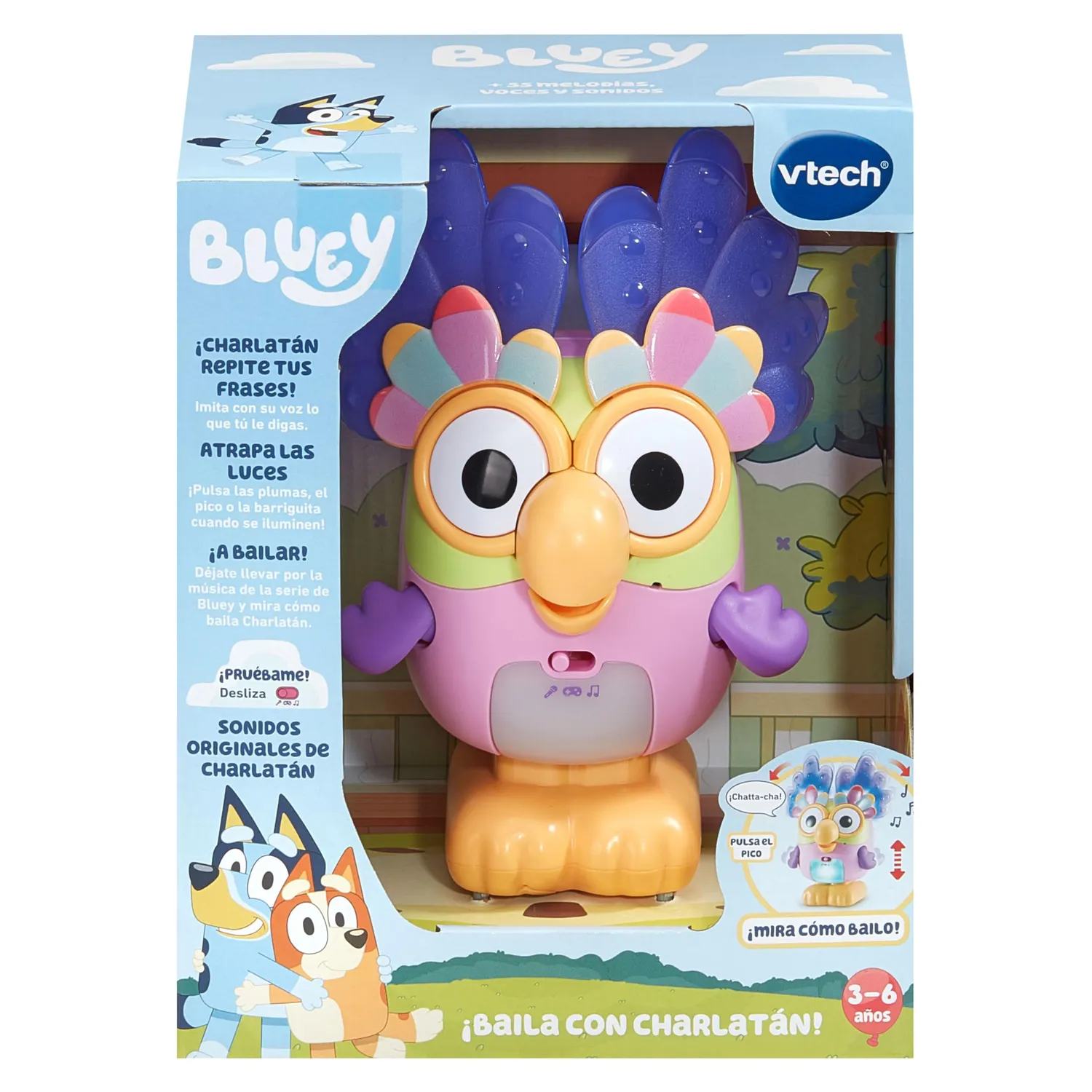 VTech Bluey Charlatan Papagei Haustier mit Stimme ab 3 Jahren