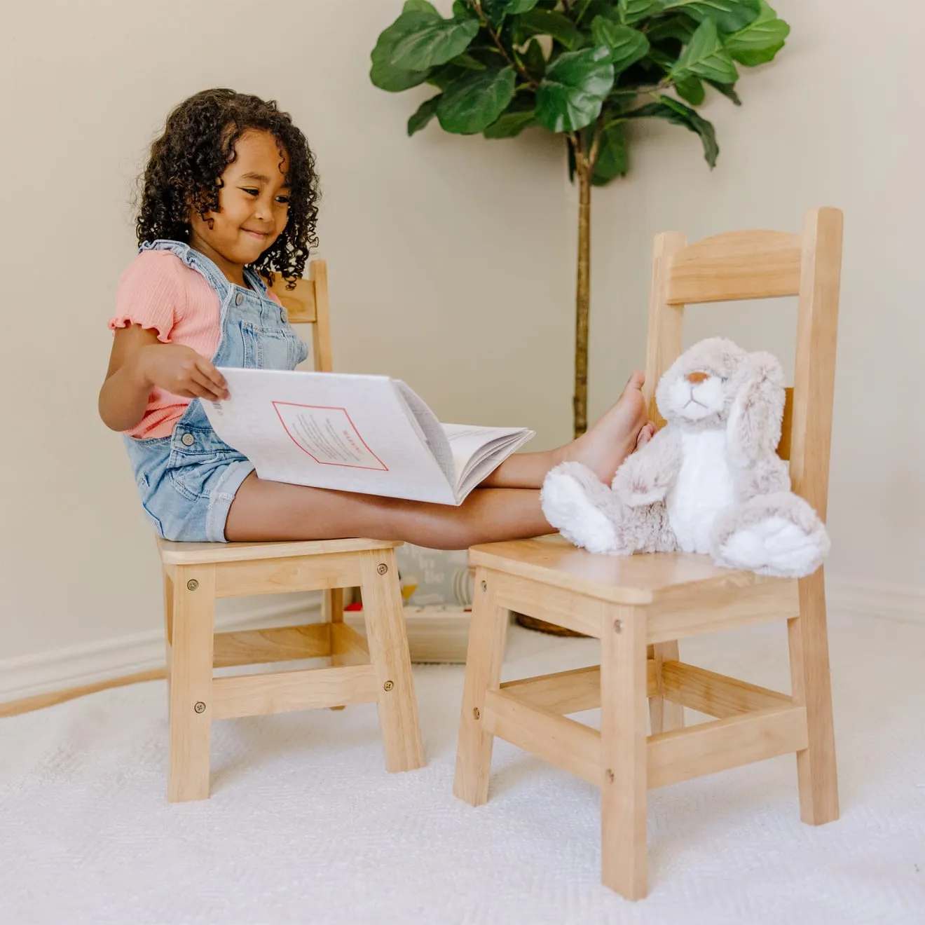 Melissa & Doug Holzstühle Kinderstühle 2er-Set Massivholz