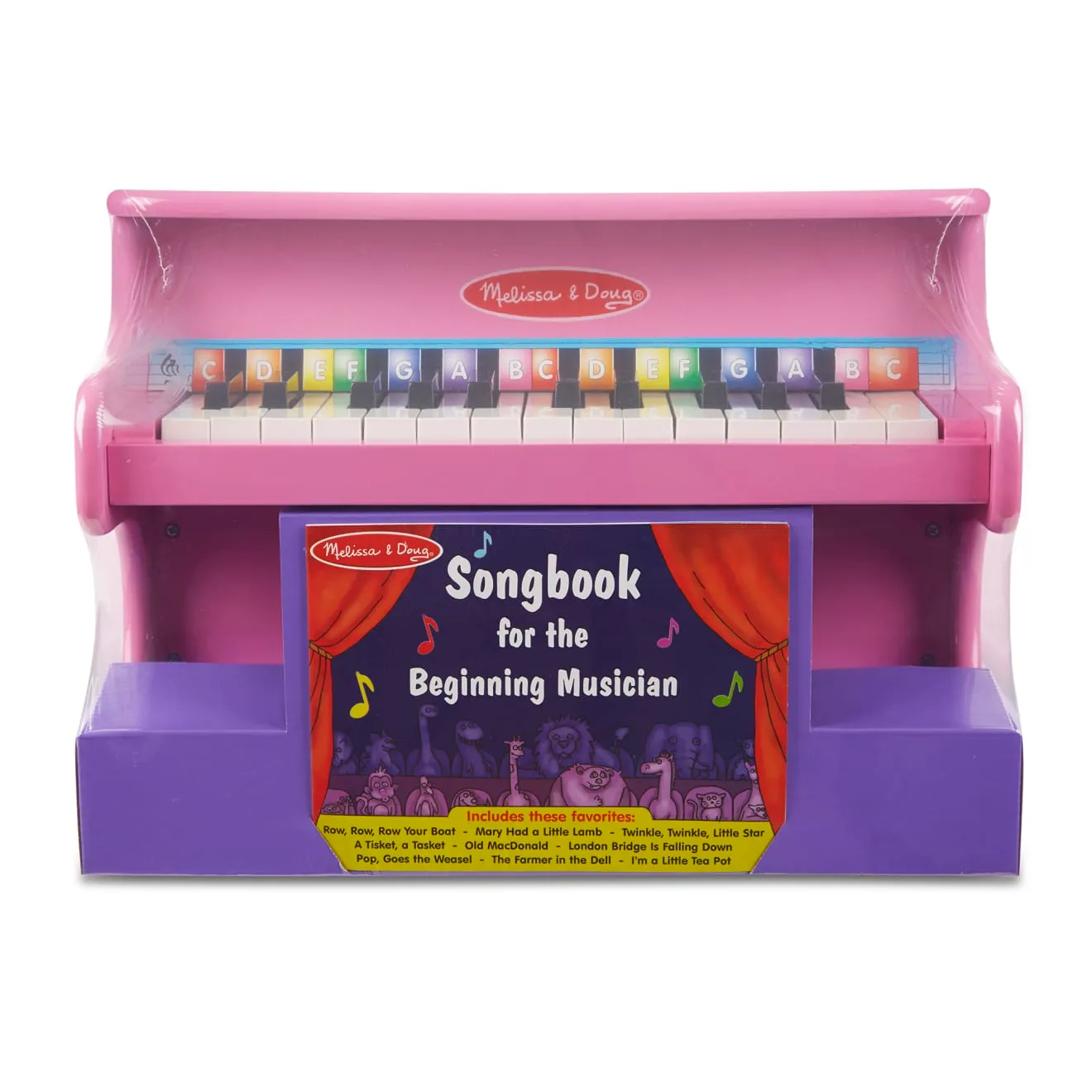 Melissa & Doug Learn-to-Play Pink Piano Kinderklavier 25 Tasten