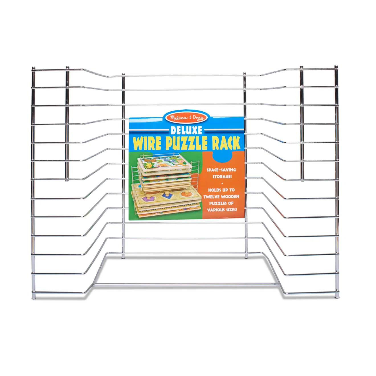 Melissa & Doug Deluxe Wire Puzzle Rack Aufbewahrung Metall