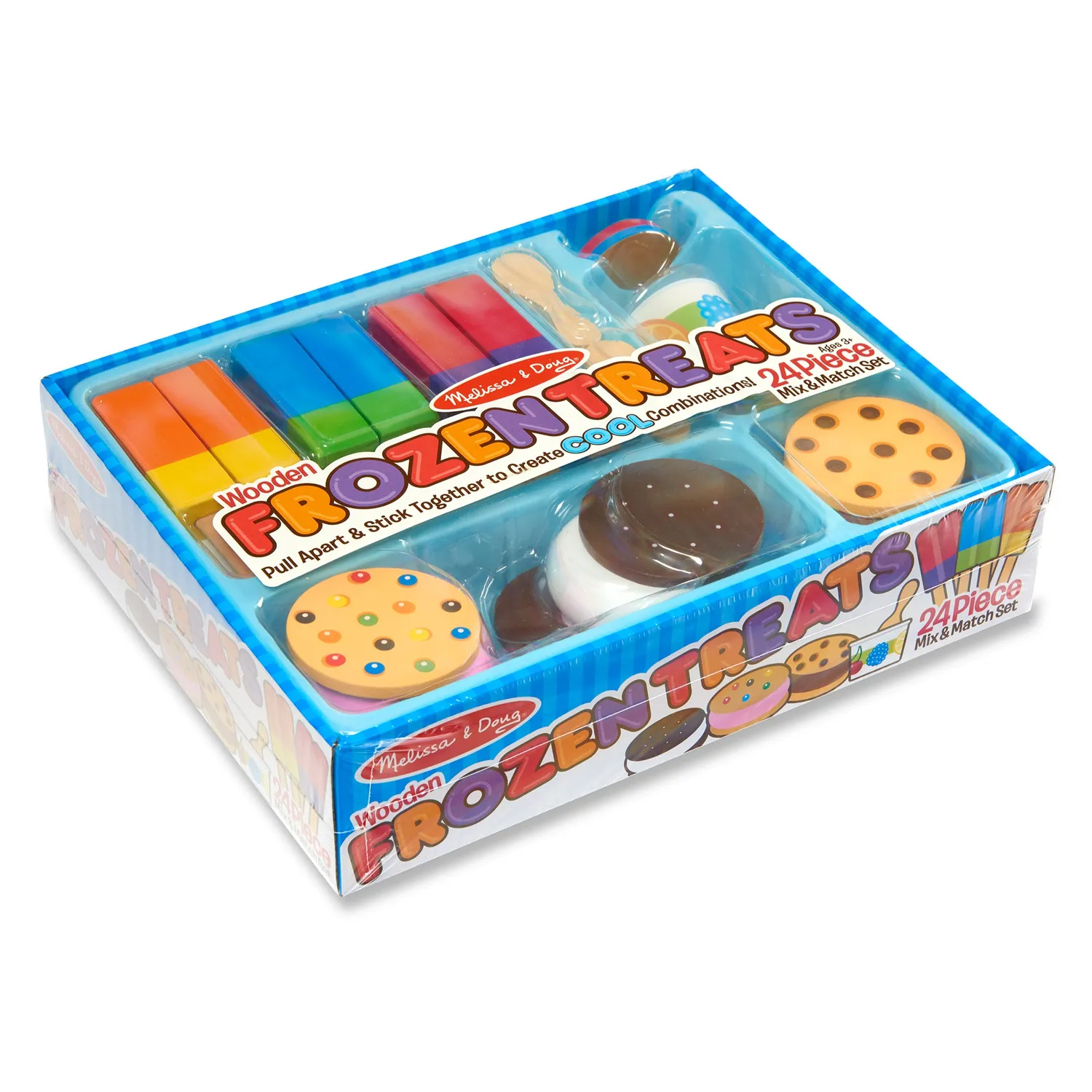 Melissa & Doug Frozen Treats Spieleis Holz 24-teilig stapelbar